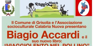 Grisolia (Cs) | Questa sera la presentazione del libro 'Viaggiolento' di Biagio Accardi