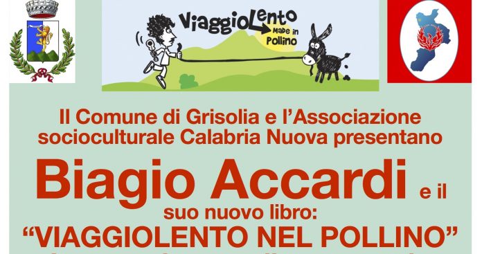 Grisolia (Cs) | Questa sera la presentazione del libro 'Viaggiolento' di Biagio Accardi