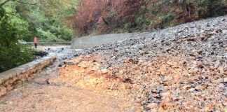 Frana la strada che collega Sant'Agata con Belvedere Marittimo