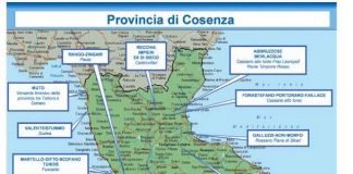 Relazione Dia, 2° semestre 2016: mappa 'ndrine calabresi- provincia di Cosenza