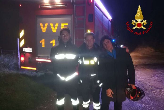 San Nicola Arcella: disperso un 18enne, rintracciato dai Vigili del Fuoco