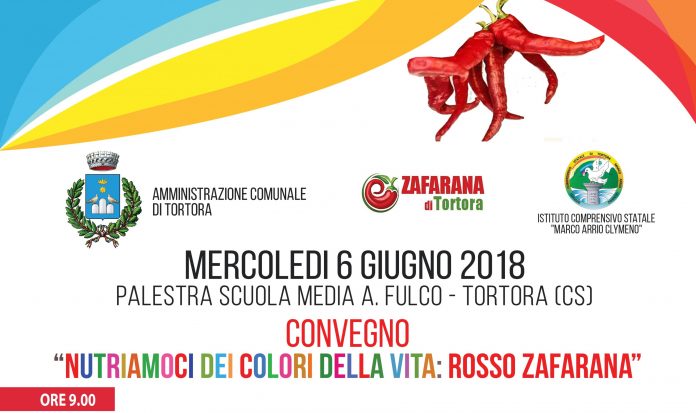 Tortora, il 6 giugno il convegno 'Nutriamoci dei colori della vita - Rosso zafarana'