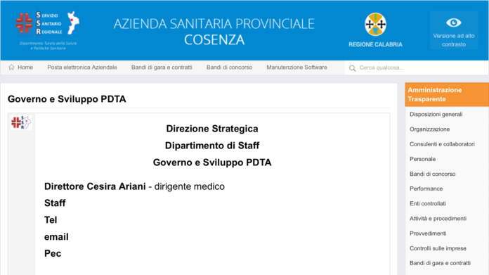 Asp di Cosenza, dottoressa vince bando prima della fine dei termini di presentazione delle domande