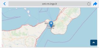 Reggio Calabria: terremoto di magnitudo 2,3 a 10 km di profondità