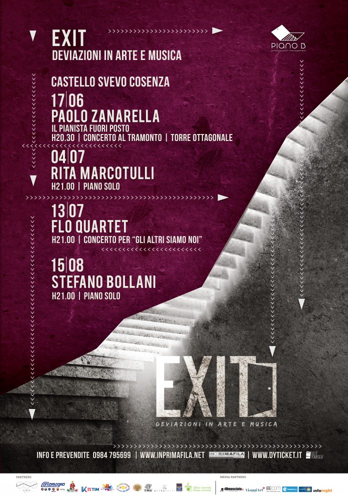 Cosenza | Piano B rende noto il calendario eventi di 'Exit. Deviazioni di arte e musica', in programma dal 17 giugno