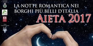 Aieta (Cs) | Dopo il successo dello scorso anno, il 24 giugno torna 'La notte romantica'