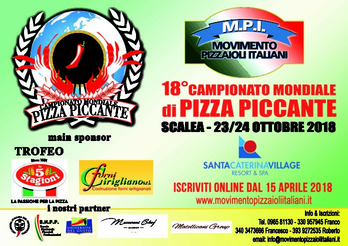 La Riviera dei Cedri protagonista del 18esimo campionato mondiale di pizza piccante